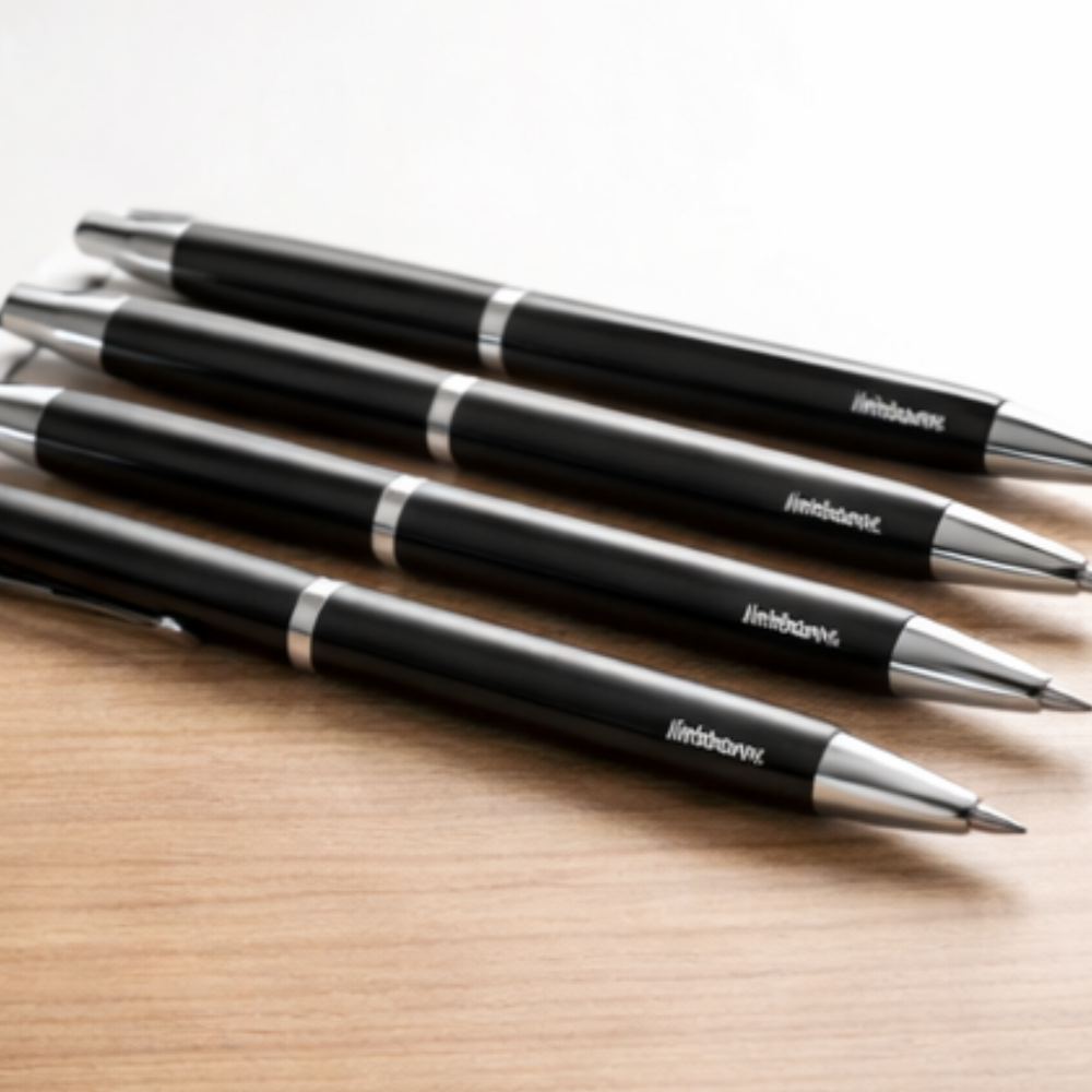 Classic Black Retractable Ballpoint Pen Set