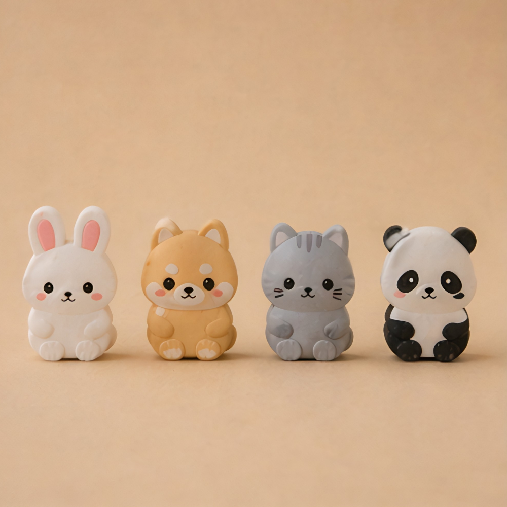 Mini Animal Eraser Set