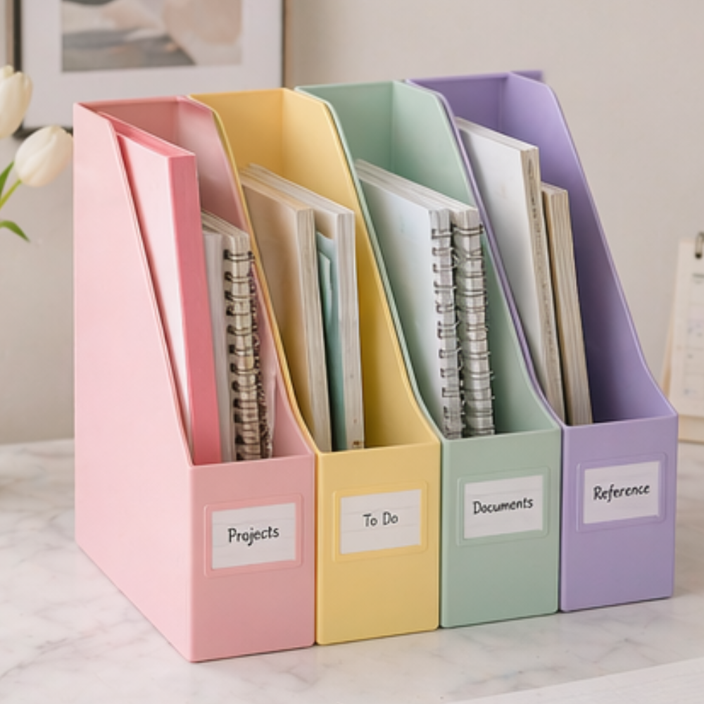 Pastel Desk File Organizer