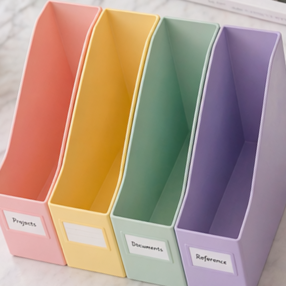 Pastel Desk File Organizer