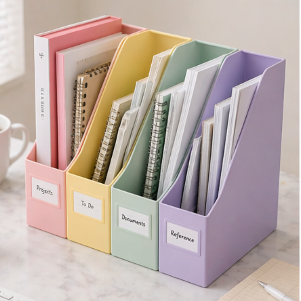 Pastel Desk File Organizer